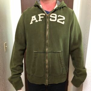 Abercrombie distressed zip up hoodie